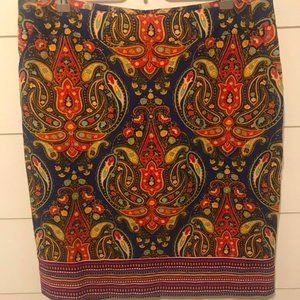 Colorful Paisley Pencil Skirt